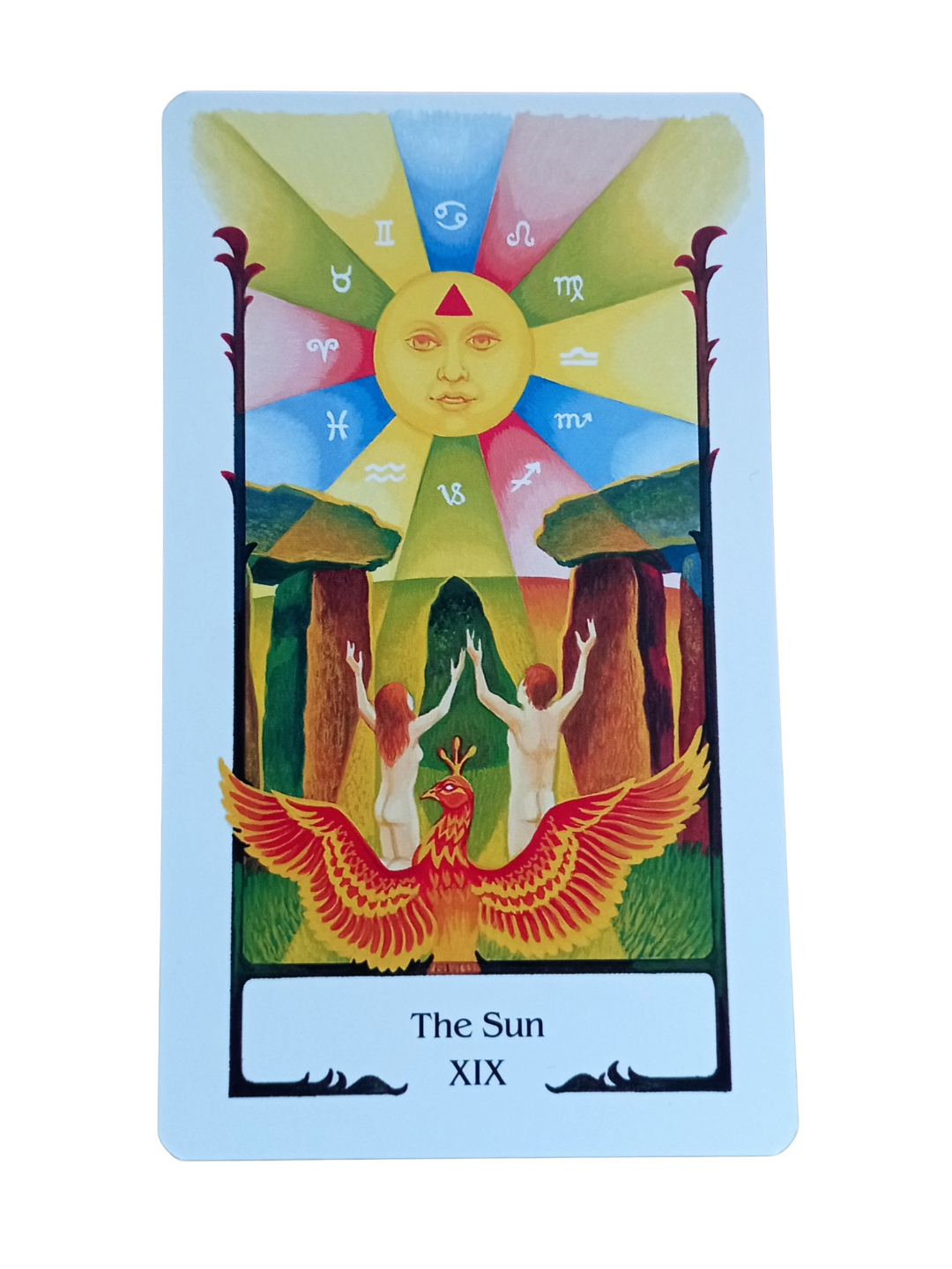 Karta Słońce z talii Tarot of The Old Path - autorka Patricia Crowther